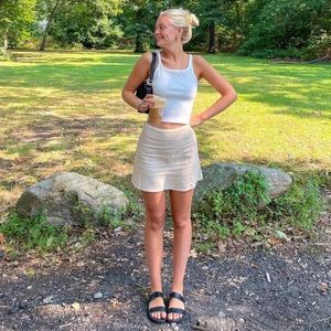 Khaki mini skirt form Princess Polly size 4